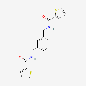 molecular formula C18H16N2O2S2 B3126219 N,N'-(1,3-苯撑双(亚甲基))双(噻吩-2-甲酰胺) CAS No. 331987-72-5