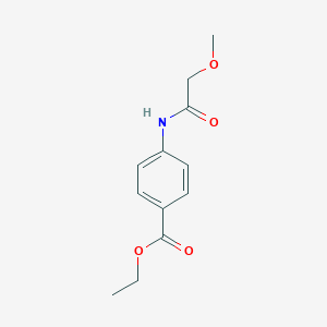 molecular formula C12H15NO4 B312622 Ethyl 4-[(methoxyacetyl)amino]benzoate 