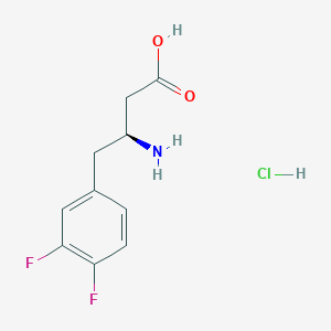 molecular formula C10H12ClF2NO2 B3126239 (S)-3-氨基-4-(3,4-二氟苯基)丁酸盐酸盐 CAS No. 332061-67-3