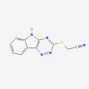 molecular formula C11H7N5S B3126258 2-(5H-[1,2,4]三嗪并[5,6-b]吲哚-3-硫代)乙腈 CAS No. 332110-24-4