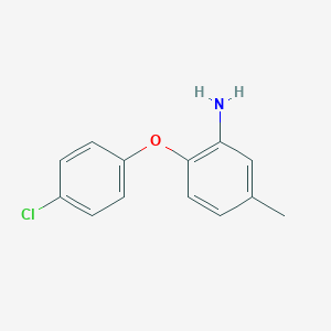 molecular formula C13H12ClNO B3126269 2-(4-Chlorophenoxy)-5-methylaniline CAS No. 33215-04-2