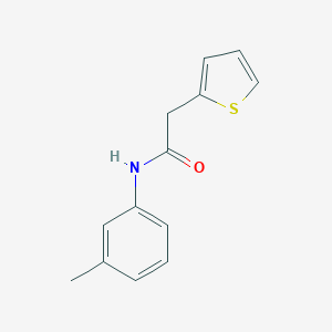 molecular formula C13H13NOS B312627 Acetamide, N-(3-methylphenyl)-2-(2-thienyl)- 