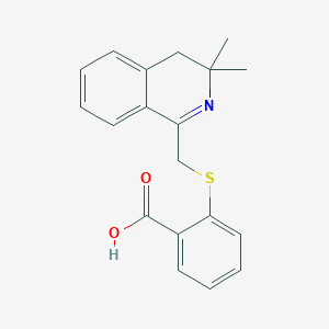 2-(3,3-Dimethyl-3,4-dihydro-isoquinolin-1-ylmethylsulfanyl)-benzoic acid