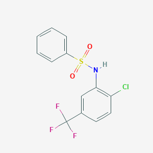 molecular formula C13H9ClF3NO2S B312632 N-[2-chloro-5-(trifluoromethyl)phenyl]benzenesulfonamide 