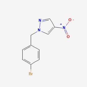 molecular formula C10H8BrN3O2 B3126323 1-[(4-Bromophenyl)methyl]-4-nitro-1H-pyrazole CAS No. 333311-66-3