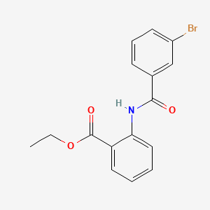 molecular formula C16H14BrNO3 B3126327 Ethyl 2-[(3-bromobenzoyl)amino]benzoate CAS No. 333346-13-7