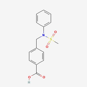 4-([(Methylsulfonyl)(phenyl)amino]methyl)benzoic acid