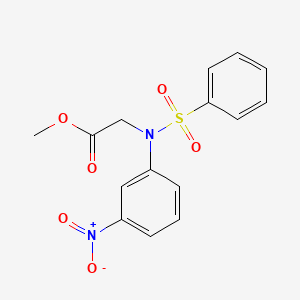 Methyl N-(3-nitrophenyl)-N-(phenylsulfonyl)glycinate