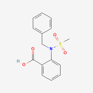 molecular formula C15H15NO4S B3126349 2-[Benzyl(methylsulfonyl)amino]benzoic acid CAS No. 333357-38-3