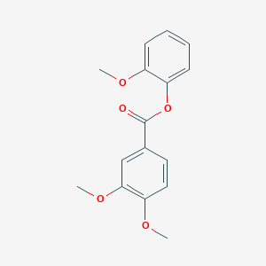 molecular formula C16H16O5 B312636 2-Methoxyphenyl 3,4-dimethoxybenzoate 
