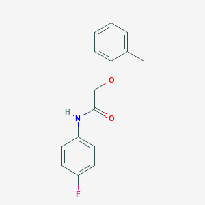 molecular formula C15H14FNO2 B312639 N-(4-fluorophenyl)-2-(2-methylphenoxy)acetamide 