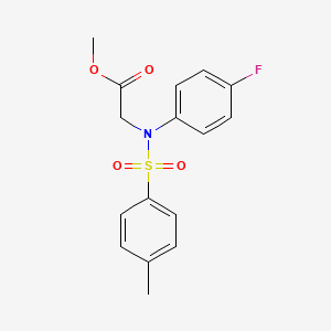 molecular formula C16H16FNO4S B3126395 N-(4-氟苯基)-N-[(4-甲苯基)磺酰基]甘氨酸甲酯 CAS No. 333450-78-5