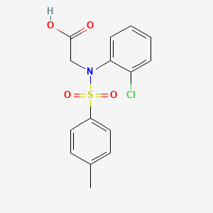 molecular formula C15H14ClNO4S B3126401 N-(2-氯苯基)-N-[(4-甲基苯基)磺酰基]甘氨酸 CAS No. 333459-19-1