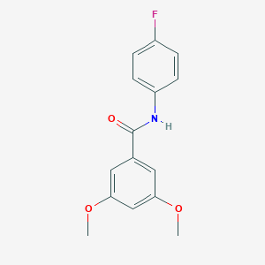 molecular formula C15H14FNO3 B312641 N-(4-fluorophenyl)-3,5-dimethoxybenzamide 
