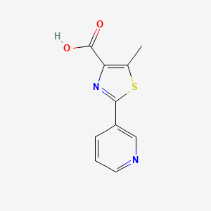 molecular formula C10H8N2O2S B3126450 5-Methyl-2-(pyridin-3-yl)-1,3-thiazole-4-carboxylic acid CAS No. 334017-42-4