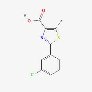 molecular formula C11H8ClNO2S B3126464 2-(3-Chlorophenyl)-5-methylthiazole-4-carboxylic acid CAS No. 334017-80-0