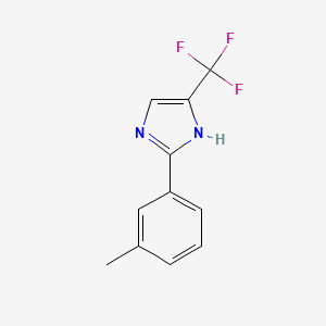 molecular formula C11H9F3N2 B3126512 2-(3-methylphenyl)-5-(trifluoromethyl)-1H-imidazole CAS No. 33469-19-1