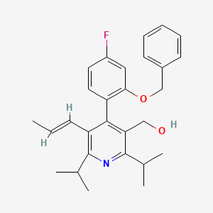 molecular formula C28H32FNO2 B3126528 (E)-(4-(2-(苄氧基)-4-氟苯基)-2,6-二异丙基-5-(丙-1-烯基)吡啶-3-基)甲醇 CAS No. 334933-65-2