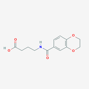 molecular formula C13H15NO5 B3126621 4-[(2,3-二氢-苯并[1,4]二氧杂环-6-羰基)-氨基]-丁酸 CAS No. 335212-82-3