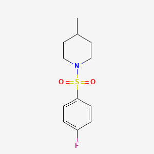 molecular formula C12H16FNO2S B3126626 1-((4-氟苯基)磺酰基)-4-甲基哌啶 CAS No. 335215-13-9