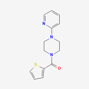 molecular formula C14H15N3OS B3126635 1-(Pyridin-2-yl)-4-(thiophene-2-carbonyl)piperazine CAS No. 335282-42-3