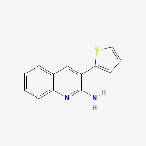 molecular formula C13H10N2S B3126639 3-(2-Thienyl)-2-quinolinamine CAS No. 33543-47-4
