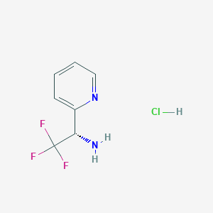 molecular formula C7H8ClF3N2 B3126669 (S)-2,2,2-trifluoro-1-(pyridin-2-yl)ethanamine hydrochloride CAS No. 336105-45-4