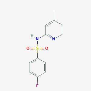molecular formula C12H11FN2O2S B312668 4-Fluoro-n-(4-methylpyridin-2-yl)benzenesulfonamide 