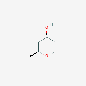 molecular formula C6H12O2 B3126728 2H-Pyran-4-ol, tetrahydro-2-methyl-, (2S-cis)- CAS No. 33747-08-9