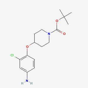 molecular formula C16H23ClN2O3 B3126739 Tert-butyl 4-(4-amino-2-chlorophenoxy)piperidine-1-carboxylate CAS No. 337519-87-6