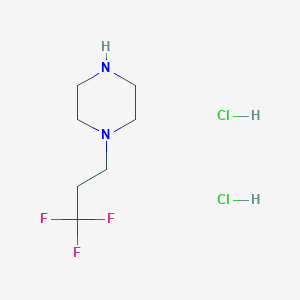 molecular formula C7H15Cl2F3N2 B3126746 1-(3,3,3-Trifluoropropyl)piperazine dihydrochloride CAS No. 337530-57-1