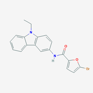 molecular formula C19H15BrN2O2 B312676 5-bromo-N-(9-ethyl-9H-carbazol-3-yl)-2-furamide 