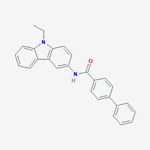 molecular formula C27H22N2O B312677 N-(9-ethyl-9H-carbazol-3-yl)biphenyl-4-carboxamide 