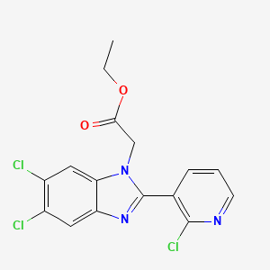 Ethyl 2-(5,6-dichloro-2-(2-chloro-3-pyridinyl)-1H-benzimidazol-1-yl)acetate