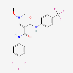 2-{[methoxy(methyl)amino]methylidene}-N,N'-bis[4-(trifluoromethyl)phenyl]propanediamide