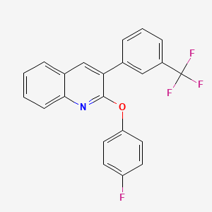 molecular formula C22H13F4NO B3126809 2-(4-Fluorophenoxy)-3-[3-(trifluoromethyl)phenyl]quinoline CAS No. 337921-89-8