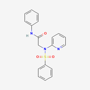 molecular formula C19H17N3O3S B3126814 N-phenyl-2-[(phenylsulfonyl)(2-pyridinyl)amino]acetamide CAS No. 337922-60-8