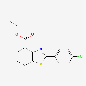 Ethyl 2-(4-chlorophenyl)-4,5,6,7-tetrahydro-1,3-benzothiazole-4-carboxylate