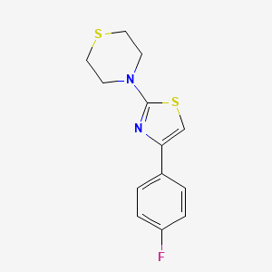 molecular formula C13H13FN2S2 B3126880 4-[4-(4-Fluorophenyl)-1,3-thiazol-2-yl]thiomorpholine CAS No. 338393-00-3