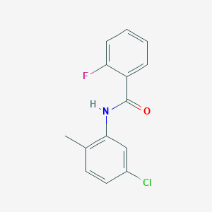 molecular formula C14H11ClFNO B312689 N-(5-chloro-2-methylphenyl)-2-fluorobenzamide 