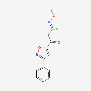 molecular formula C13H12N2O3 B3126905 3-oxo-3-(3-phenyl-5-isoxazolyl)propanal O-methyloxime CAS No. 338393-50-3