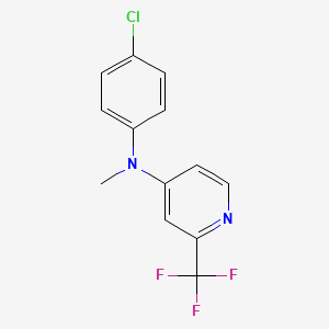 molecular formula C13H10ClF3N2 B3126925 N-(4-氯苯基)-N-甲基-2-(三氟甲基)-4-吡啶胺 CAS No. 338393-89-8