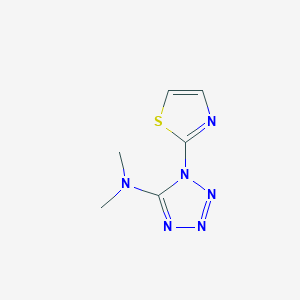 molecular formula C6H8N6S B3126945 N,N-dimethyl-1-(1,3-thiazol-2-yl)-1H-1,2,3,4-tetraazol-5-amine CAS No. 338394-23-3