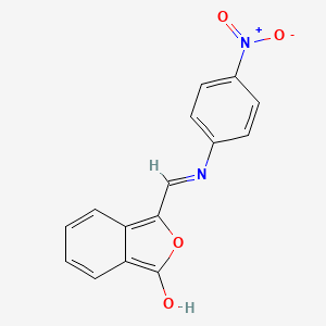 molecular formula C15H10N2O4 B3126947 (Z)-3-((4-硝基苯基氨基)亚甲基)异苯并呋喃-1(3H)-酮 CAS No. 338394-24-4