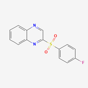 molecular formula C14H9FN2O2S B3126954 2-[(4-Fluorophenyl)sulfonyl]quinoxaline CAS No. 338394-59-5