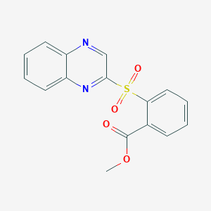 molecular formula C16H12N2O4S B3126964 Methyl 2-(2-quinoxalinylsulfonyl)benzenecarboxylate CAS No. 338394-71-1