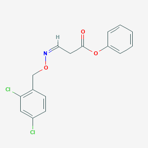 molecular formula C16H13Cl2NO3 B3126966 phenyl (3Z)-3-[(2,4-dichlorophenyl)methoxyimino]propanoate CAS No. 338395-12-3