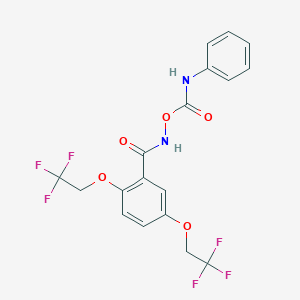 [[2,5-bis(2,2,2-trifluoroethoxy)benzoyl]amino] N-phenylcarbamate