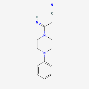 molecular formula C13H16N4 B3127004 3-Imino-3-(4-phenylpiperazino)propanenitrile CAS No. 338396-67-1
