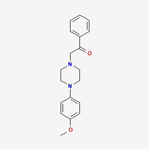molecular formula C19H22N2O2 B3127005 2-[4-(4-Methoxyphenyl)piperazin-1-yl]-1-phenylethanone CAS No. 338396-68-2